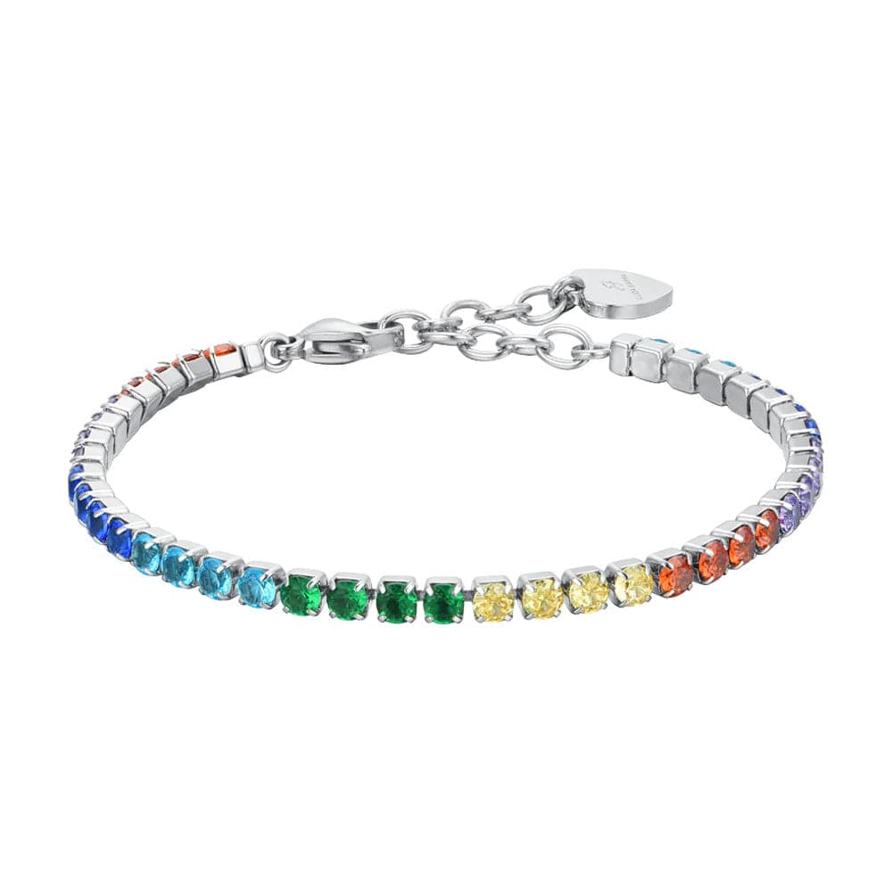 Luca Barra - BRACCIALE TENNIS DONNA CRISTALLI ARCOBALENO in Bracciali Alba Gioielli - Casoria, commercioVirtuoso.it