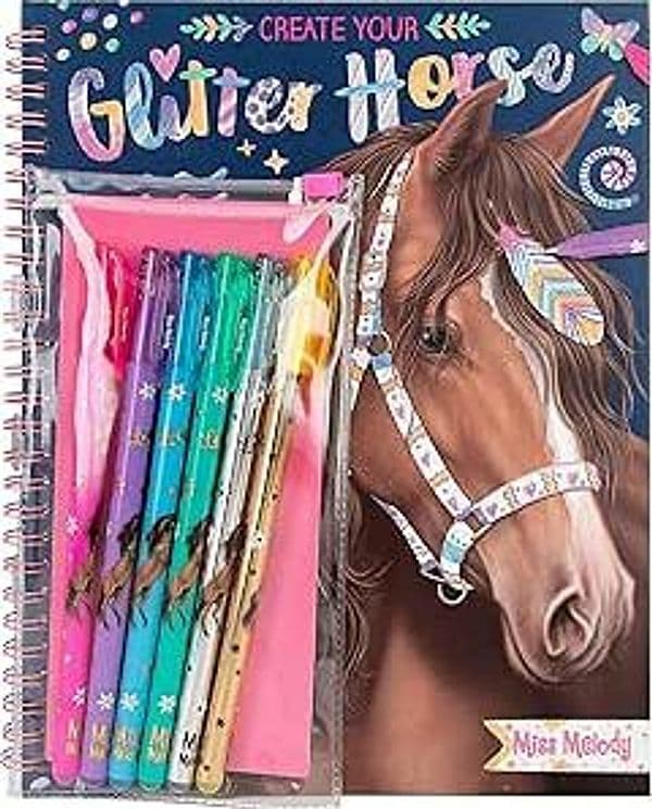 Depesche - Libro da Colorare Glitter Horses 12931 in prodotto Centro Bimbo - Siderno, commercioVirtuoso.it