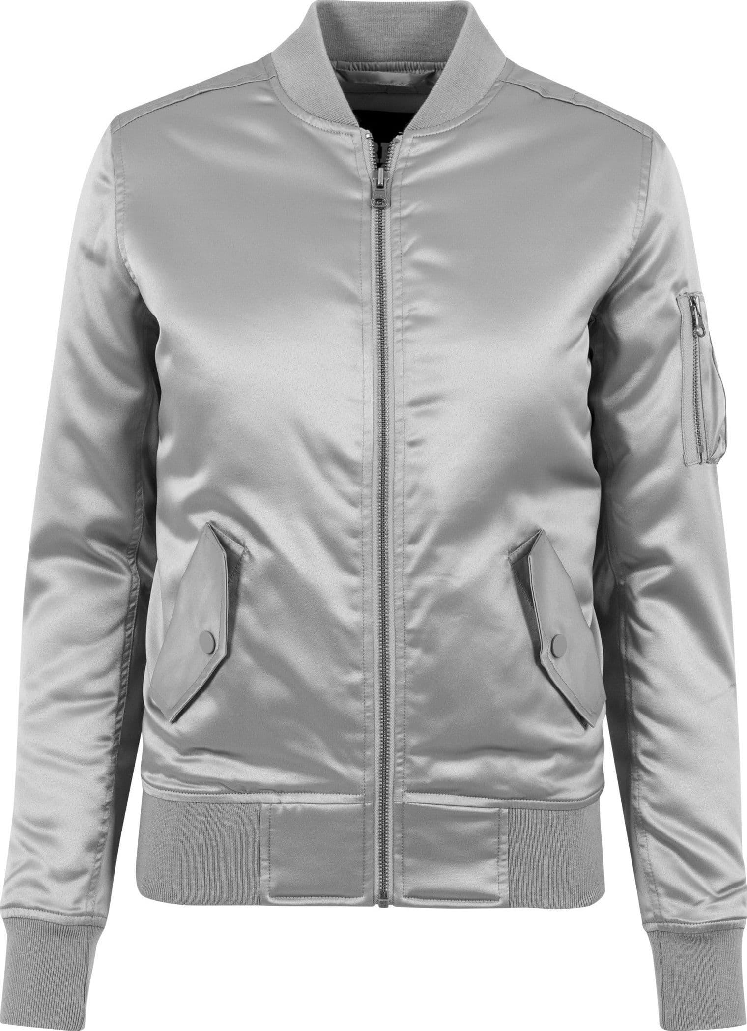 URBAN CLASSICS Giubbotto Bomber Donna Ladies Satin Bomber Jacket Silver da donna in Giacche Drestige - Casamassima, commercioVirtuoso.it