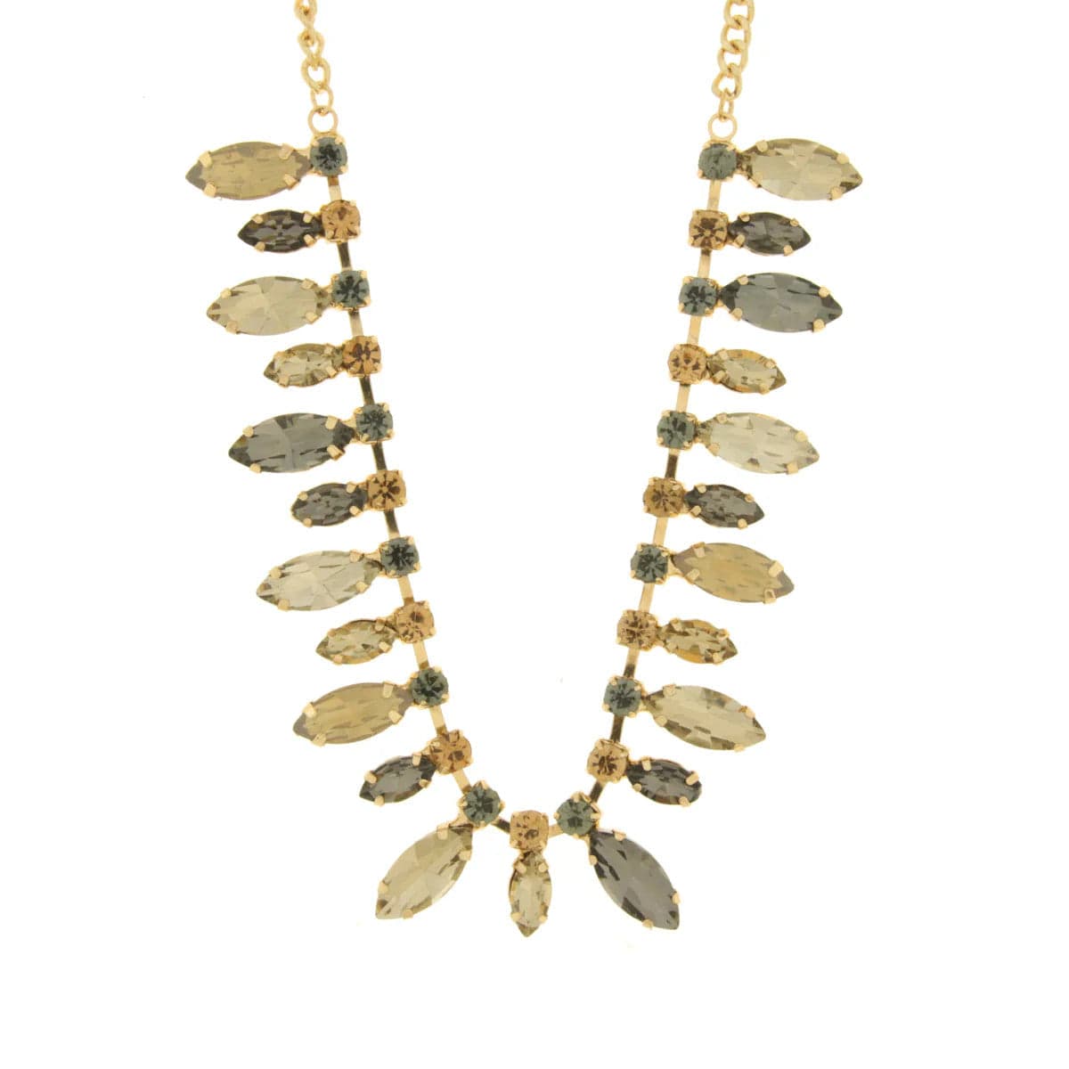 BYSIMON - Collana in Metallo con cristalli nelle sfumature dei beige in Collane Alba Gioielli - Casoria, commercioVirtuoso.it