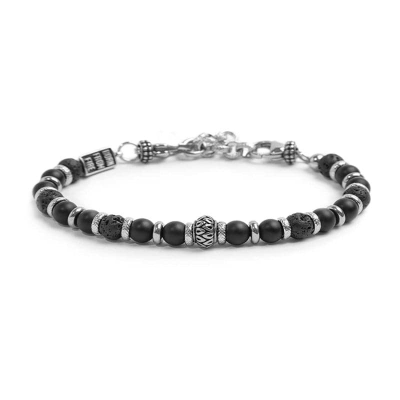 Marlù Bracciale con sfere in onice nera e pietra lavica in Bracciali Alba Gioielli - Casoria, commercioVirtuoso.it