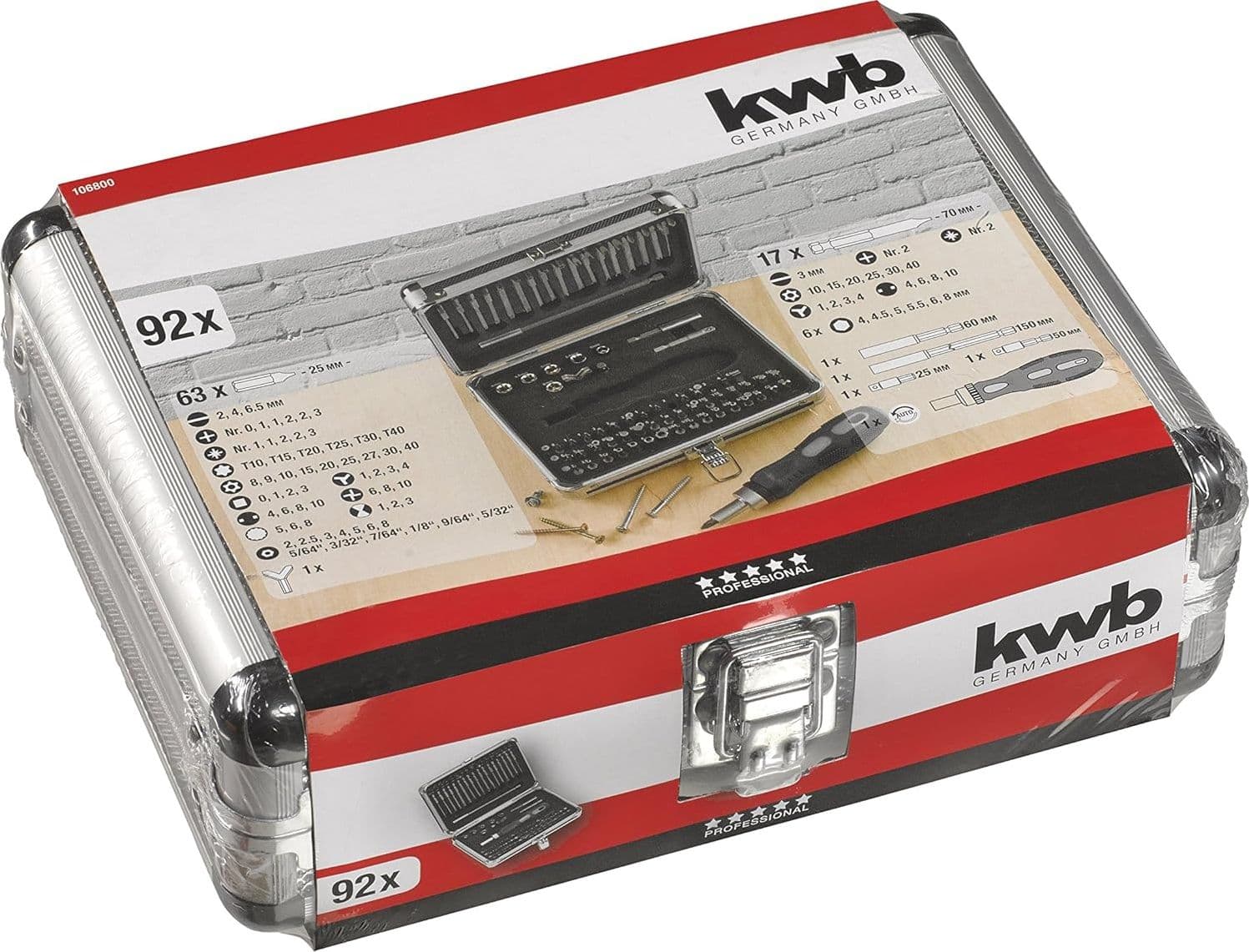 KWB - SET 92 BIT ASSORTITI IN BOX DI ALLUMINIO in Set punte per cacciavite Stockdoc - Terni, commercioVirtuoso.it