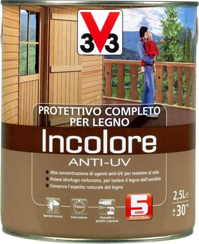V33 - IMPREGNANTE ANTI UV INCOLORE LT.2.50 in Vernice Stockdoc - Terni, commercioVirtuoso.it