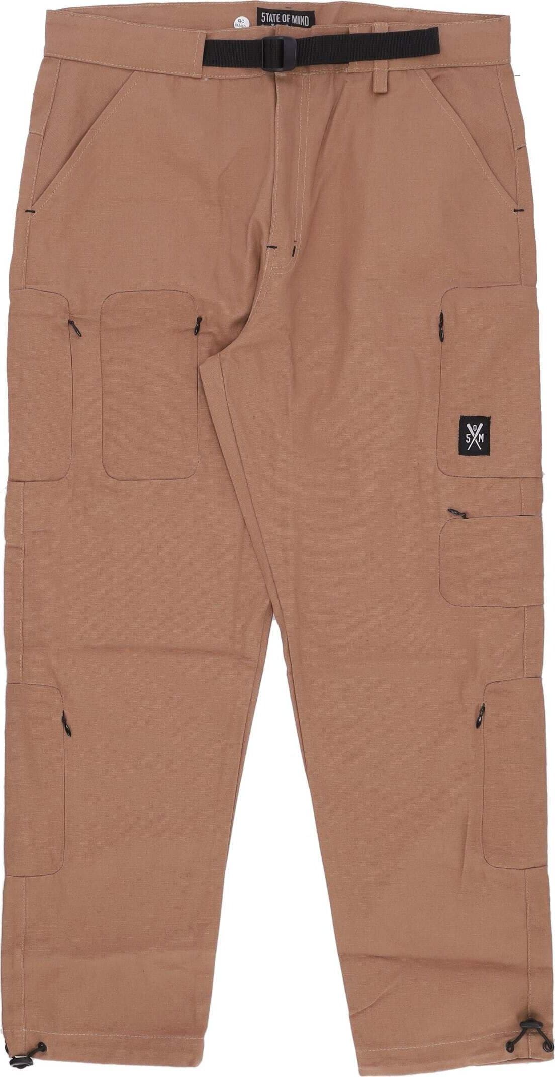 5TATE-OF-MIND-Pantalone-Lungo-Uomo-Hidden-Cargo-Pants-Brown-da-uomo