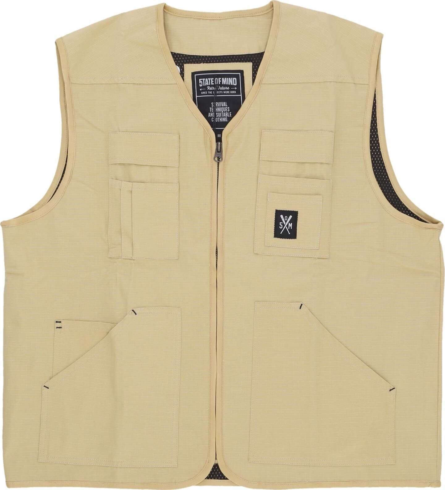 5TATE-OF-MIND-Smanicato-Uomo-Combat-Vest-Sand-da-uomo