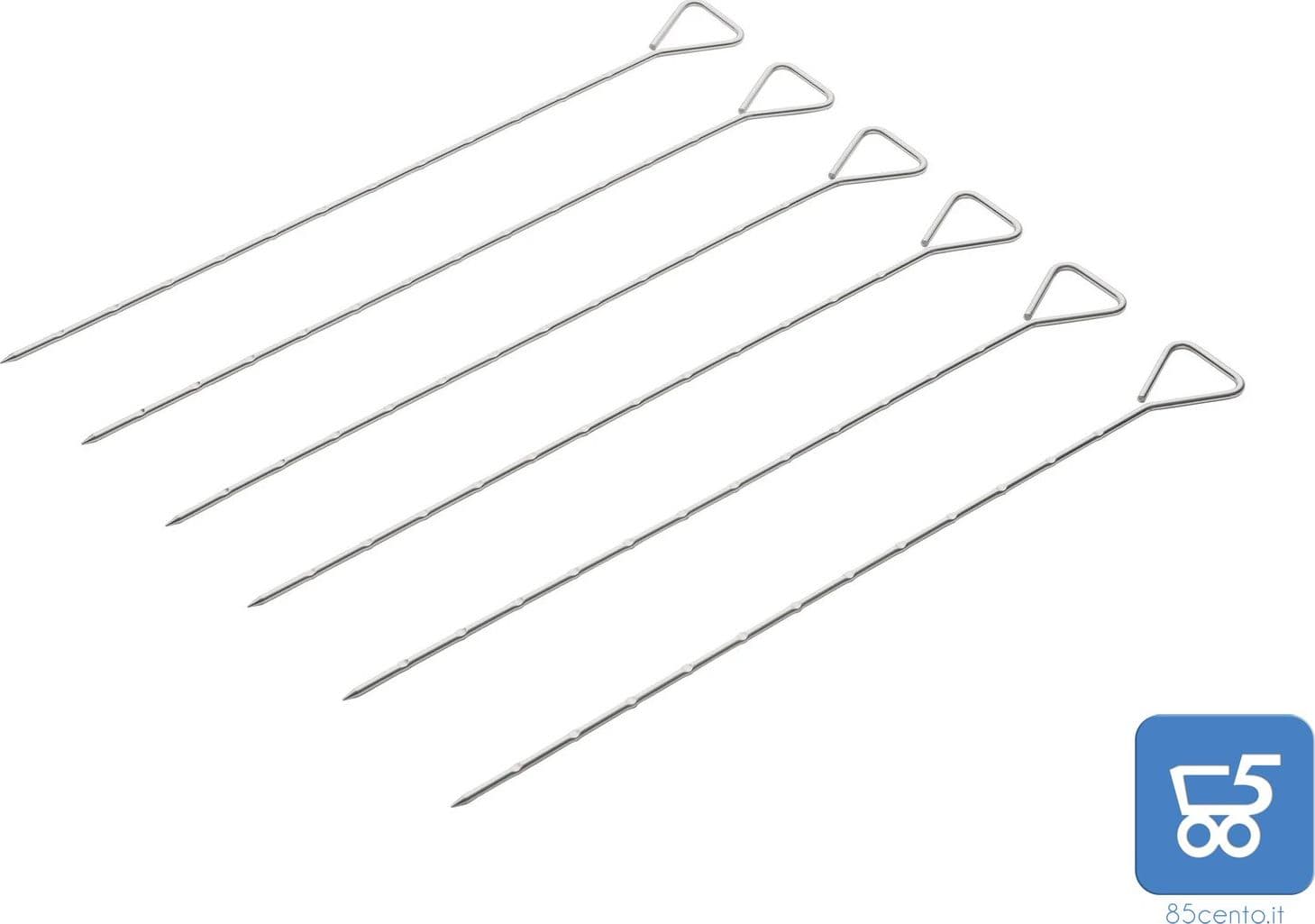 6 Pezzi Spiedini per Barbecue 29 cm Acciaio INOX per Girare il Cibo su Graticole in Spiedi 85cento.it - Potenza, commercioVirtuoso.it