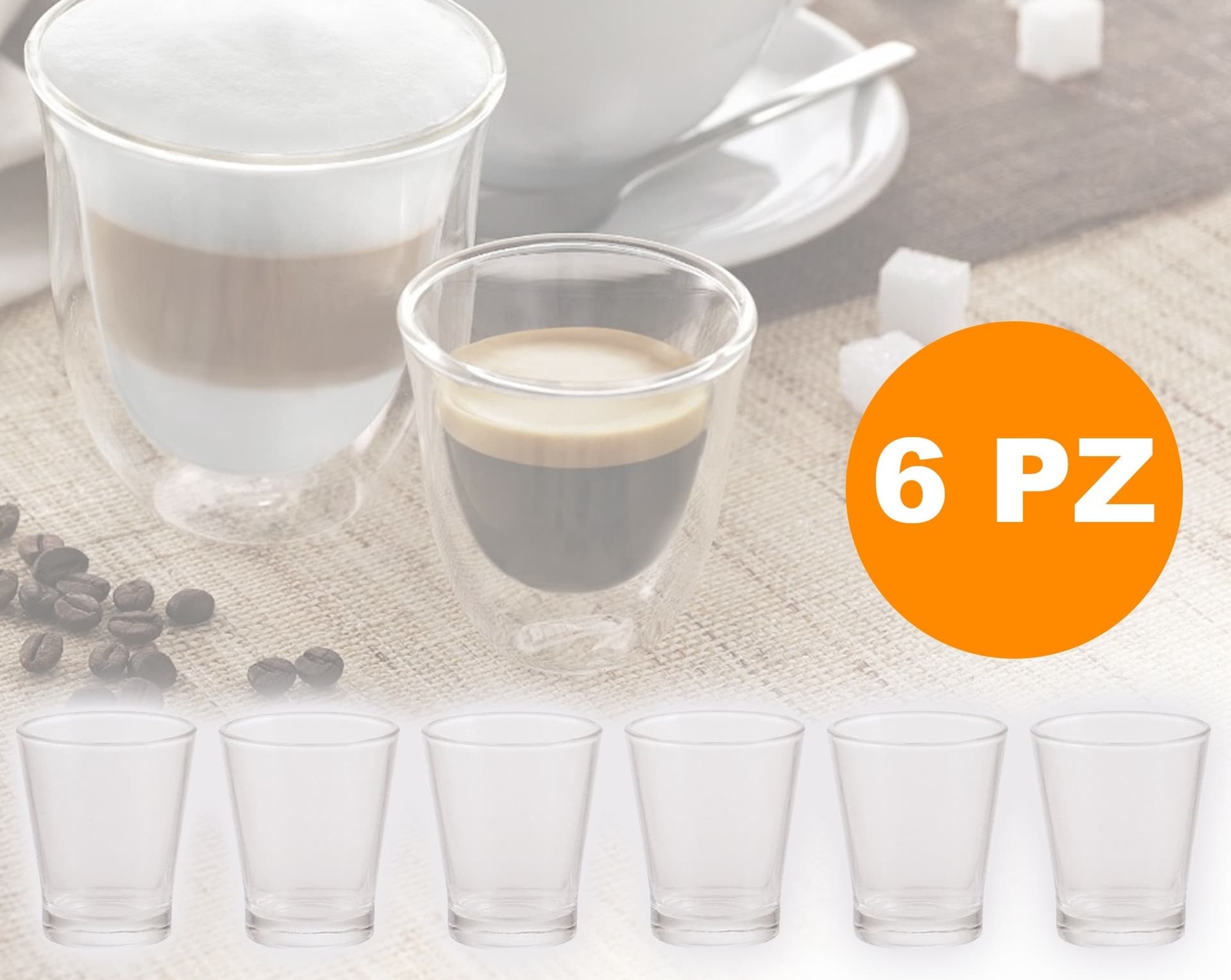 6 BICCHIERI BICCHIERINI BICCHIERE CAFFE' IN VETRO CAFFEINO MAROCCHINO 60ML Casa e cucina/Stoviglie/Bicchieri e cristalli/Bicchieri da tè e da caffè Trade Shop italia - Napoli, Commerciovirtuoso.it
