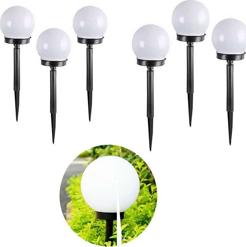 6 Lampione Solare 1 Led Giardino 10 Cm Picchetto Lampade Globo Esterni Te-b0164 Articoli da Giardino > Illuminazione da esterno > Lampade per esterno Trade Shop italia - Napoli, Commerciovirtuoso.it