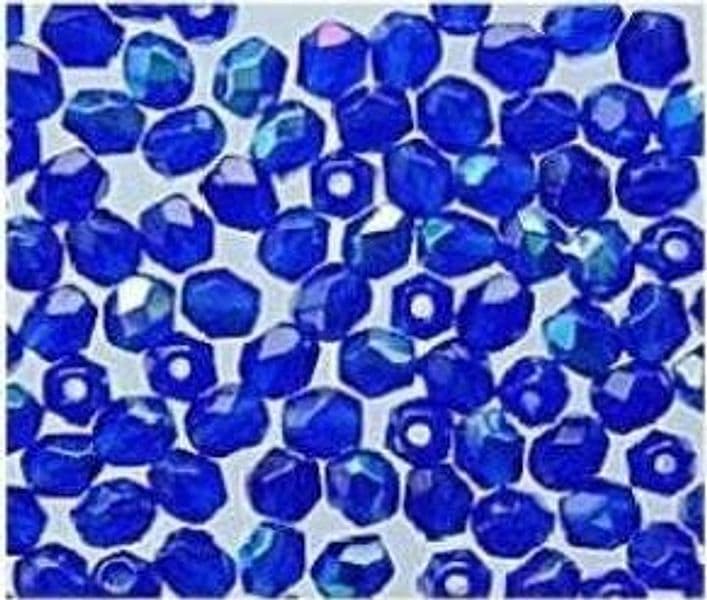 6-mm-Tondo-Sfaccettato-Perline-Di-Vetro-5960-Navy-ab-QTY-1