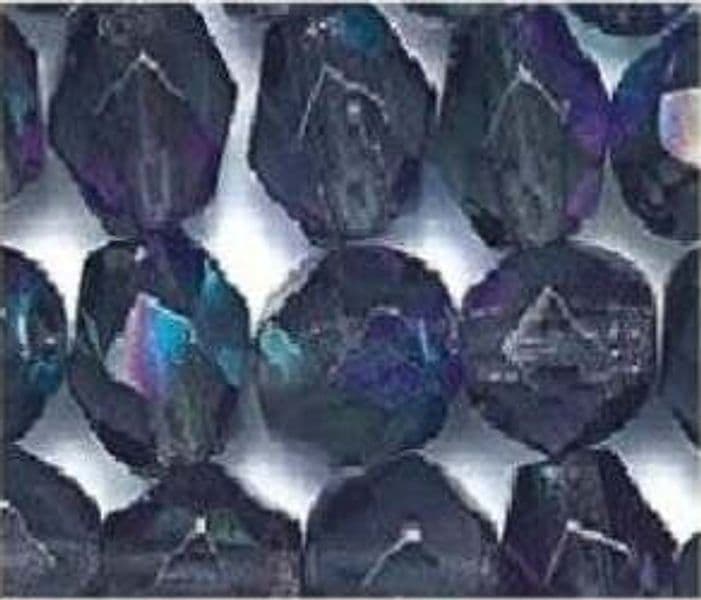 6-mm-Tondo-Sfaccettato-Perline-Di-Vetro-6975-Grigio-Scuro-AB-QTY-1