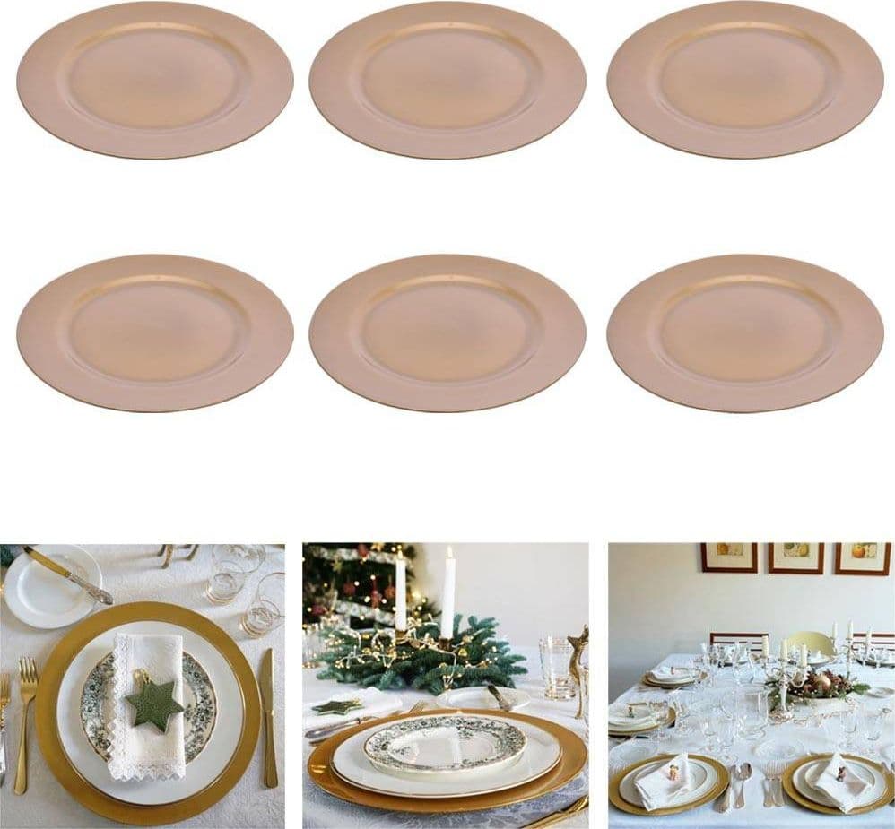 6 X Sottopiatti Natalizi In Plastica 33cm Decorazioni Natale Per La Tavola Gold in Oggettistica Trade Shop italia - Napoli, commercioVirtuoso.it