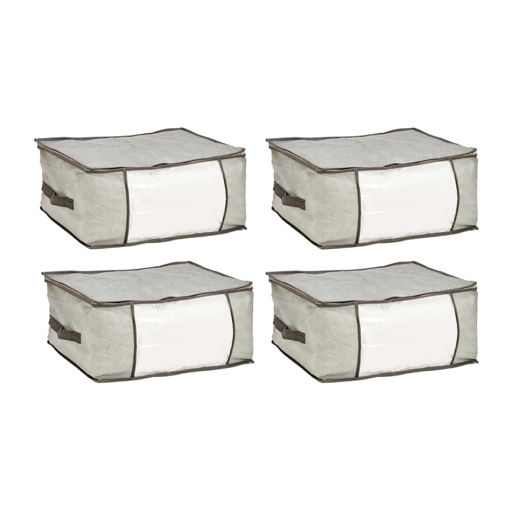 Scatole Kit 4pz Contenitori Indumenti Piumoni Vestiti Organizer Armadio 45X30X20 in Contenitori sottoletto Danyx - Casoria, commercioVirtuoso.it