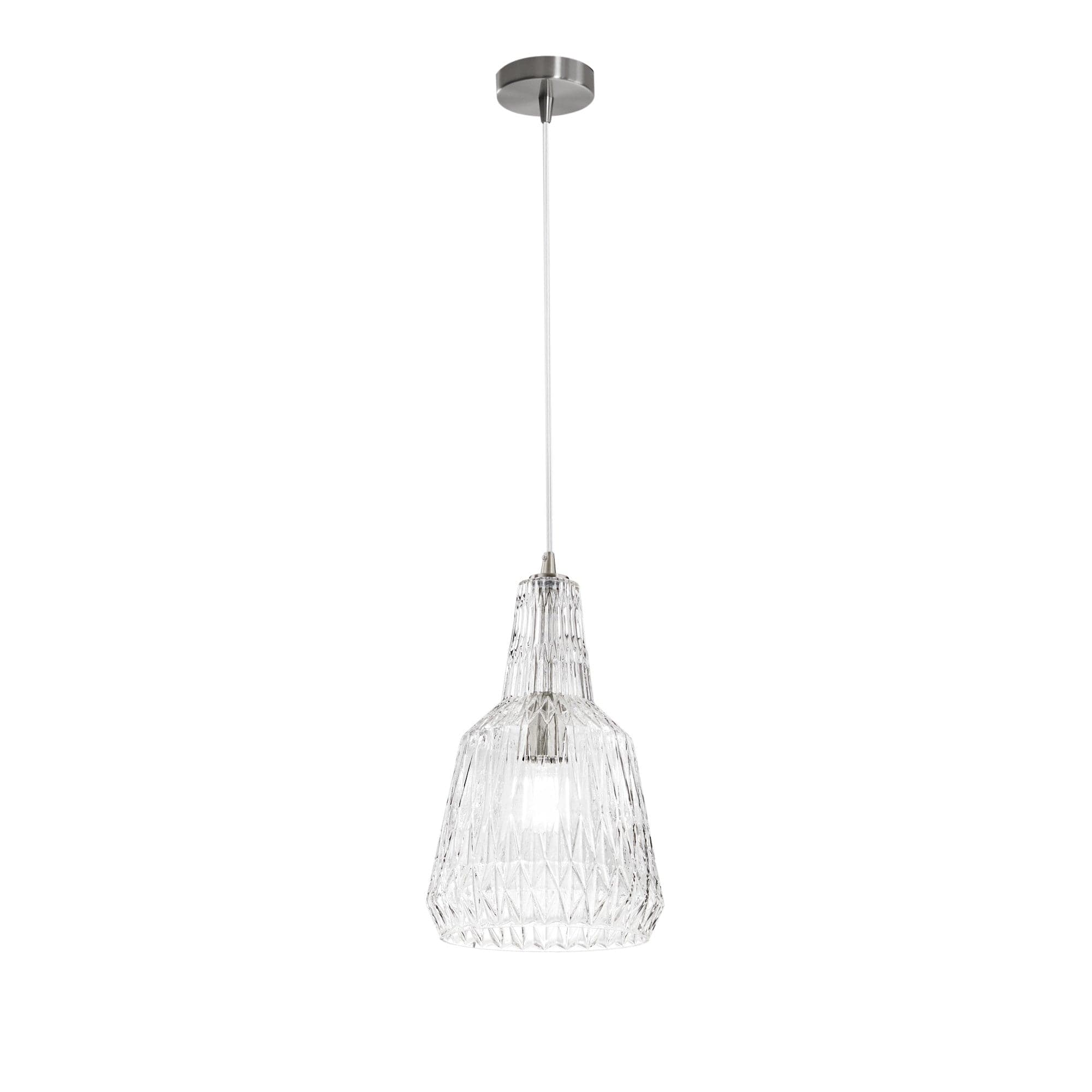 Lampadario in vetro cristallo sfaccettato TRASPARENTE 150X23X10CM in Lampadari Led Mall Home - Napoli, commercioVirtuoso.it