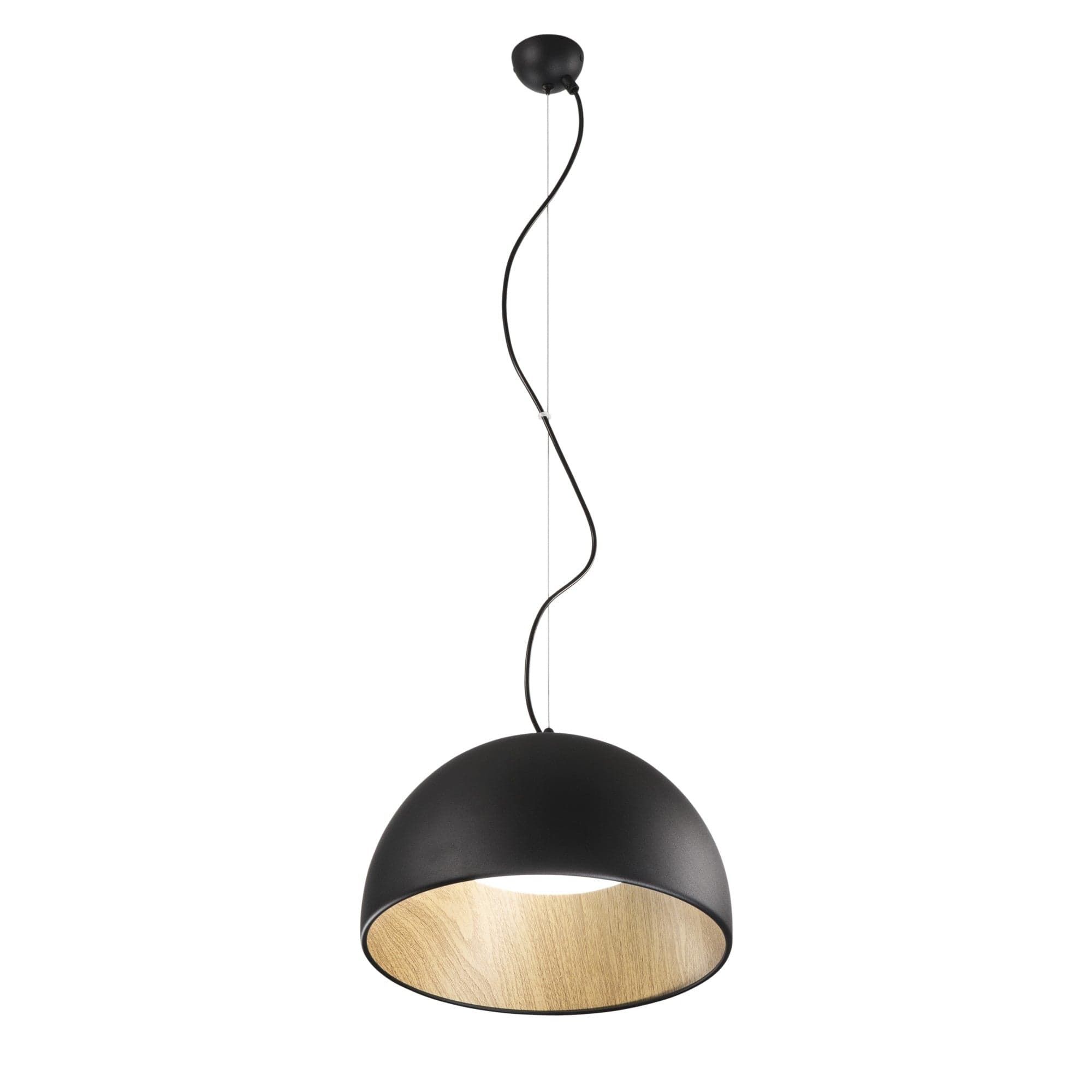Lampadario design contemporaneo metallo a forma sferica Effetto Legno Nero 181x35cm in Lampade a sospensione Led Mall Home - Napoli, commercioVirtuoso.it
