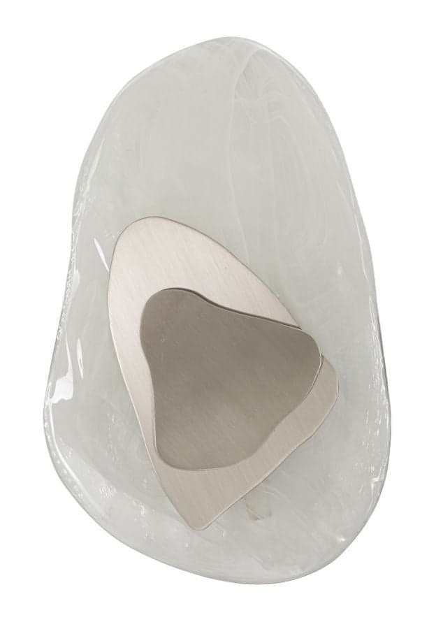 LAMPADA DA MURO OCEAN SILVER CM 21X8X31 in Applique Led Mall Home - Napoli, commercioVirtuoso.it