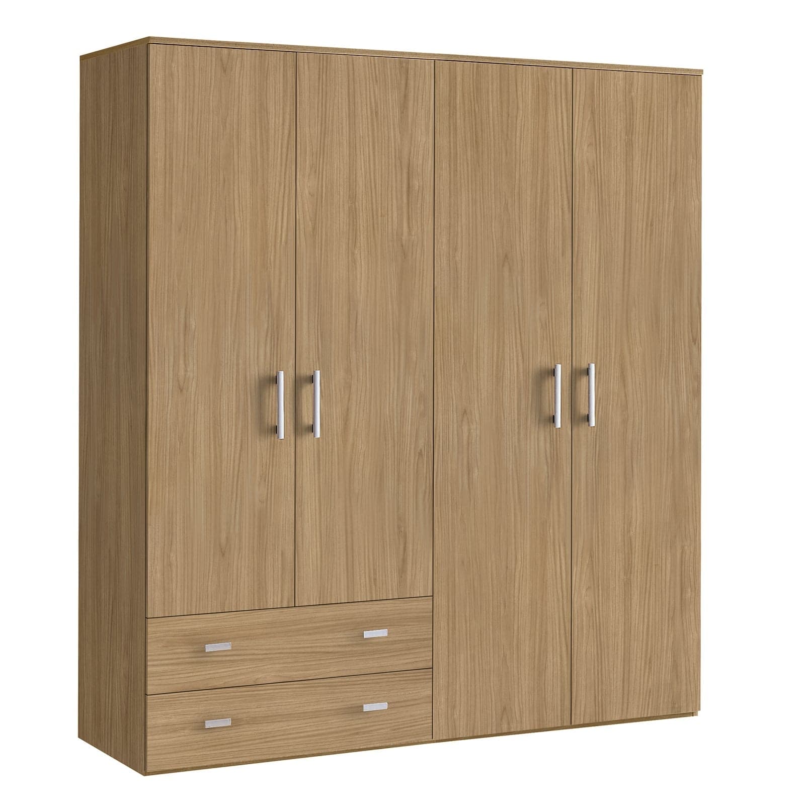 Armadio "noce" in Legno Con Cassettiera, Armadietto Portabiti E Scarpiera Made in Italy Casa e cucina/Arredamento/Camera da letto/Armadi Decor Space - Altamura, Commerciovirtuoso.it