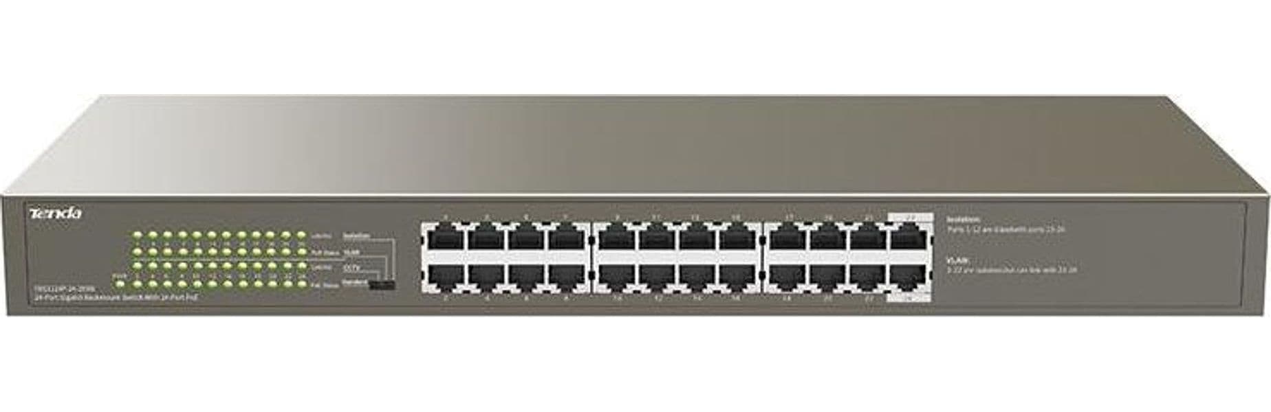 Switch 24 porte Gbit rack mount PoE Tenda- Business in Innovamy.it - Milano, commercioVirtuoso.it