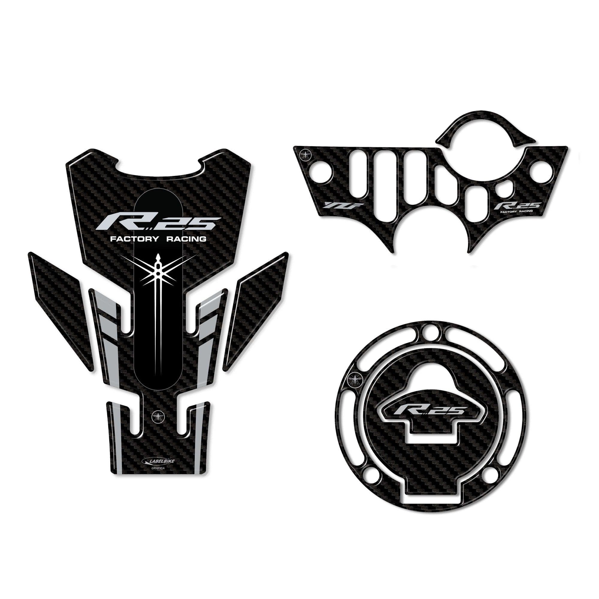 Kit 3 Adesivi in gel 3D Protezioni per Moto compatibili Yamaha YZF R25 2019-23 in Decalcomanie adesivi e magneti LabelBike - Bibbiano, commercioVirtuoso.it