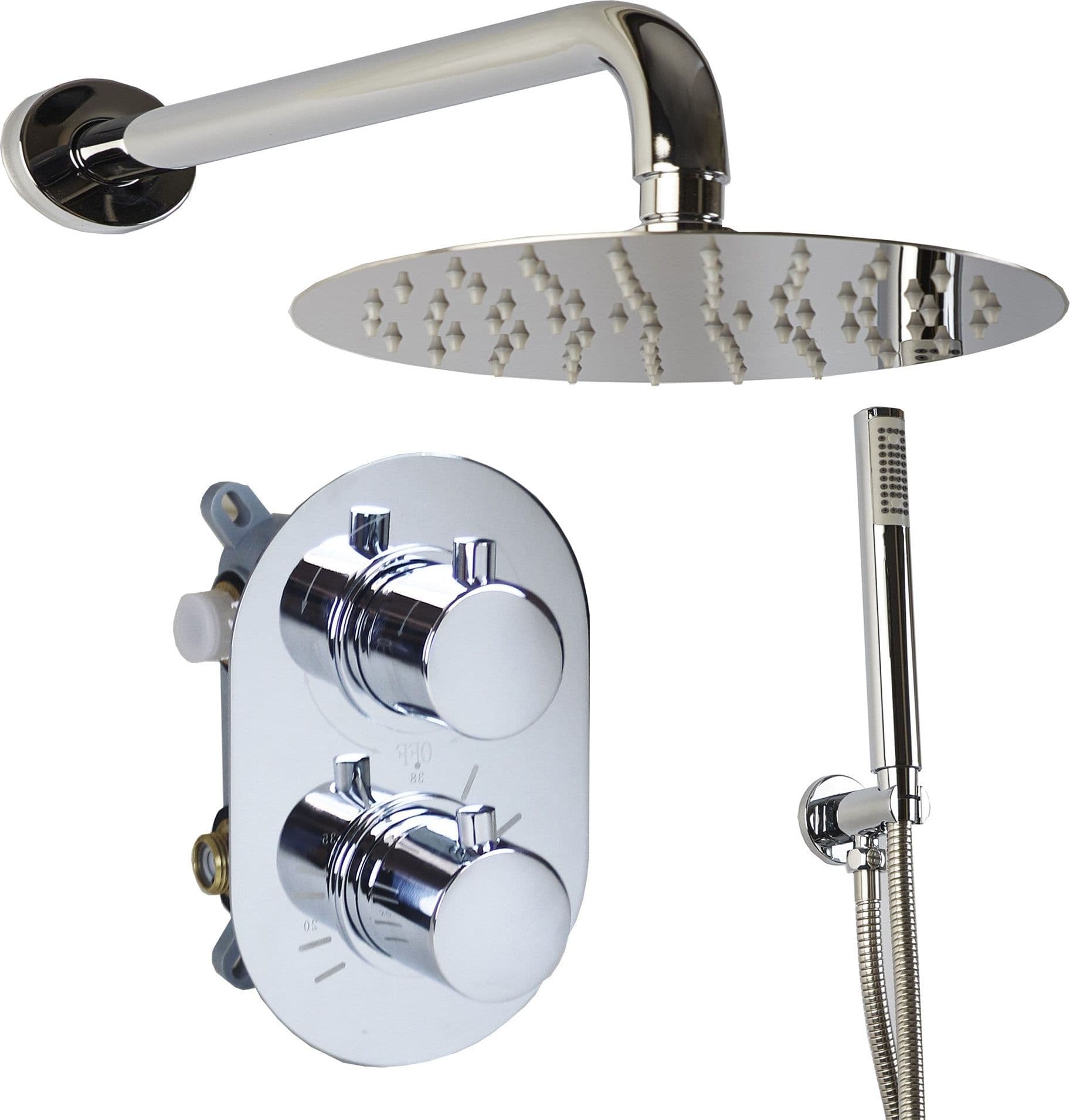 Set doccia incasso soffione tondo, Miscelatore Termostatico, Doccetta | Isola in Rubinetti per vasca Mondialshop - Parabiago, commercioVirtuoso.it