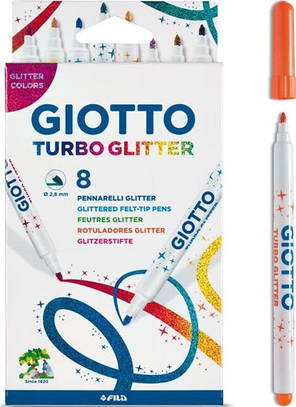 Astuccio 8 Pennarelli Turbo Glitter Giotto in Pennarelli per bambini Il Centro - Jesi, commercioVirtuoso.it