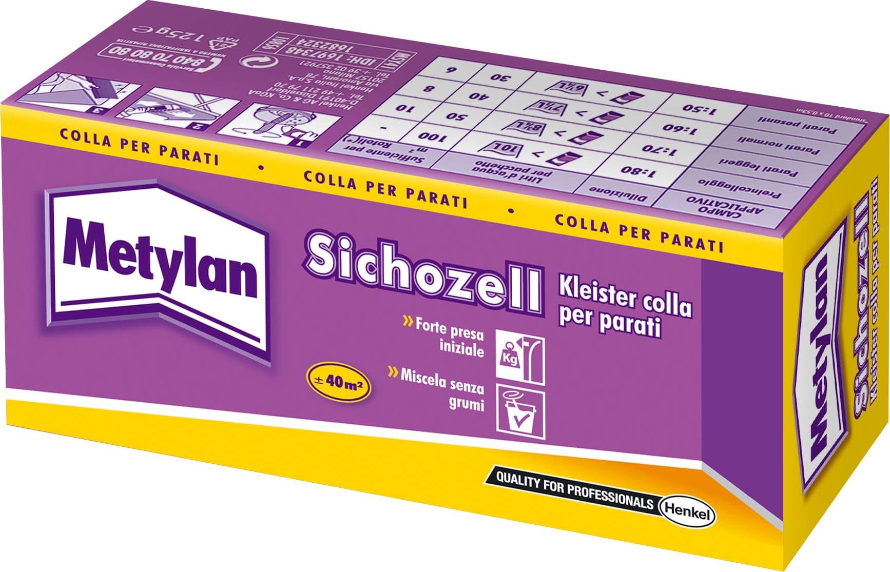 Henkel Colla Metylan Sichozell Gr. 125 in Adesivi per carta da parati BricoGo - Marano di Napoli, commercioVirtuoso.it