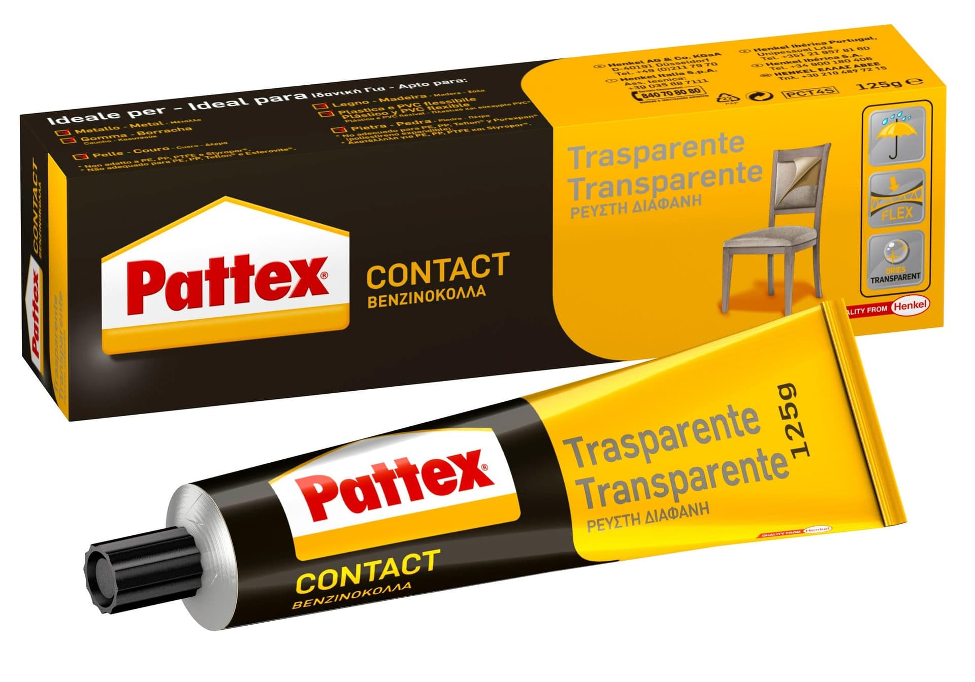 Henkel Colla Pattex Contact Adesivo Trasparente Gr. 125 in Adesivi universali BricoGo - Marano di Napoli, commercioVirtuoso.it