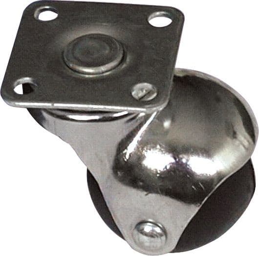 Utilia Ruota Girevole Per Mobili Cuffia Cromata Mm. 40-Piastra Mm. 38X38 4.00 Pz in Rotelle BricoGo - Marano di Napoli, commercioVirtuoso.it