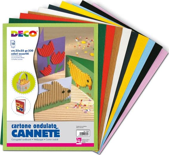 Busta 10Fg Cartoncino Ondulato 25X35Cm Cannete' Colori Assortiti Deco in Cartoncini Il Centro - Jesi, commercioVirtuoso.it