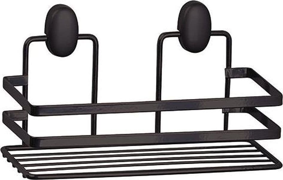 Mensola Doccia Rettangolare 1 Ripiano In Acciaio Nero Opaco Linea Cover Black Feridras in Mensole BricoGo - Marano di Napoli, commercioVirtuoso.it