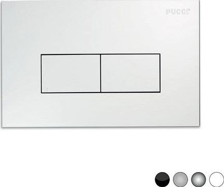Placca Per Cassetta Incasso Pucci Eco 2 Pulsanti Linea Mod.2014- Cromo-Satinata- Pucci- Pezzi 1 in Quadri elettrici BricoGo - Marano di Napoli, commercioVirtuoso.it