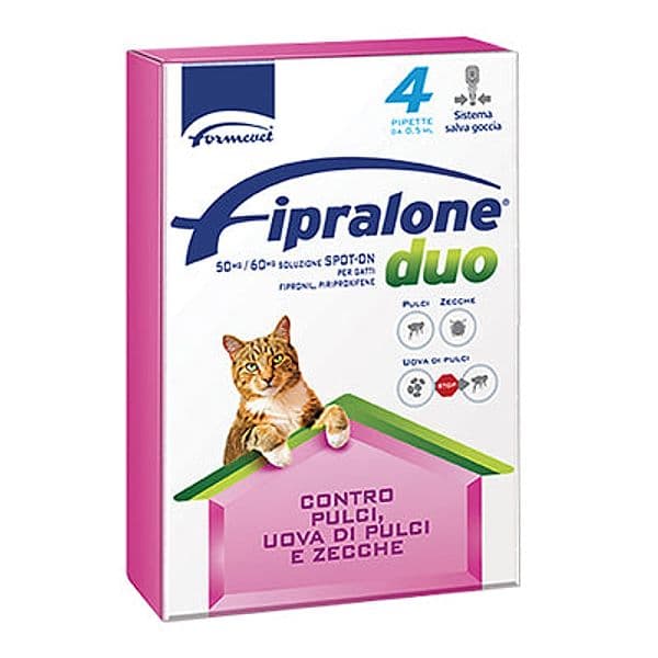 Antiparassitario Fipralone Duo Gatto Formevet - Kg 0/ 6 Cf=Pipette 4- 1 Confezioni in Farmaci senza ricetta BricoGo - Marano di Napoli, commercioVirtuoso.it