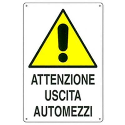 Targa Segnaletica Uscita Automezzi - Pp Cm 40X60- 10 Pezzi in Segnaletica antinfortunistica BricoGo - Marano di Napoli, commercioVirtuoso.it
