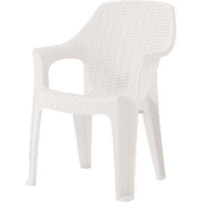 Sedia Rattan Thera + Braccioli Domus Pp Bianco Cm 58X75 H.Cm 85 in Sedie per tavolo da giardino BricoGo - Marano di Napoli, commercioVirtuoso.it