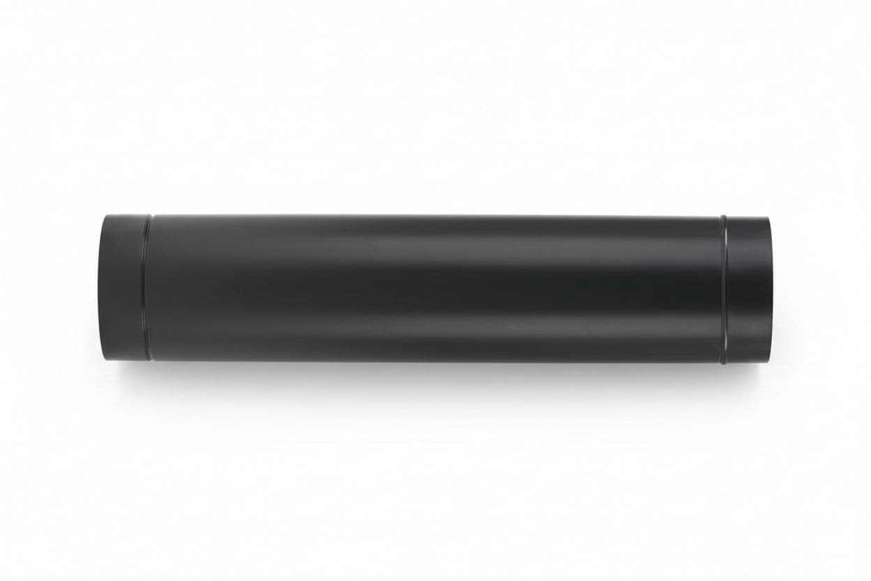 Tubo Porcellanato per Stufe a Legna Nero Opaco Ala Smalto Cod 363167