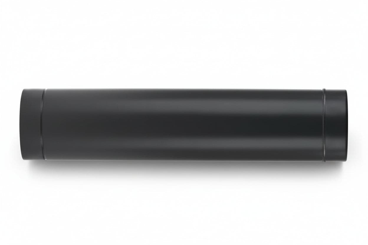 Tubo Porcellanato per Stufe a Legna Nero Opaco Ala Smalto Cod 363129