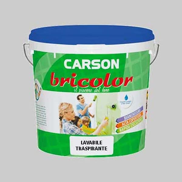 Idropittura Lavabile Traspitante 'Bricolor' 14 Lt - Carson in Pittura per pareti BricoGo - Marano di Napoli, commercioVirtuoso.it