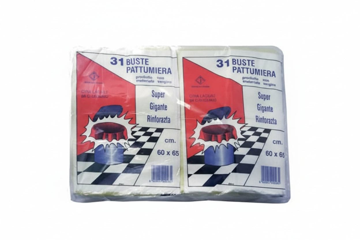 Sacco Pattumiera Con Laccio Di Chiusura Giallo Pz.31- - Cm.60X65 Gr.480 - 20 Confezione Cp in Sacchetti piccoli spazzatura BricoGo - Marano di Napoli, commercioVirtuoso.it