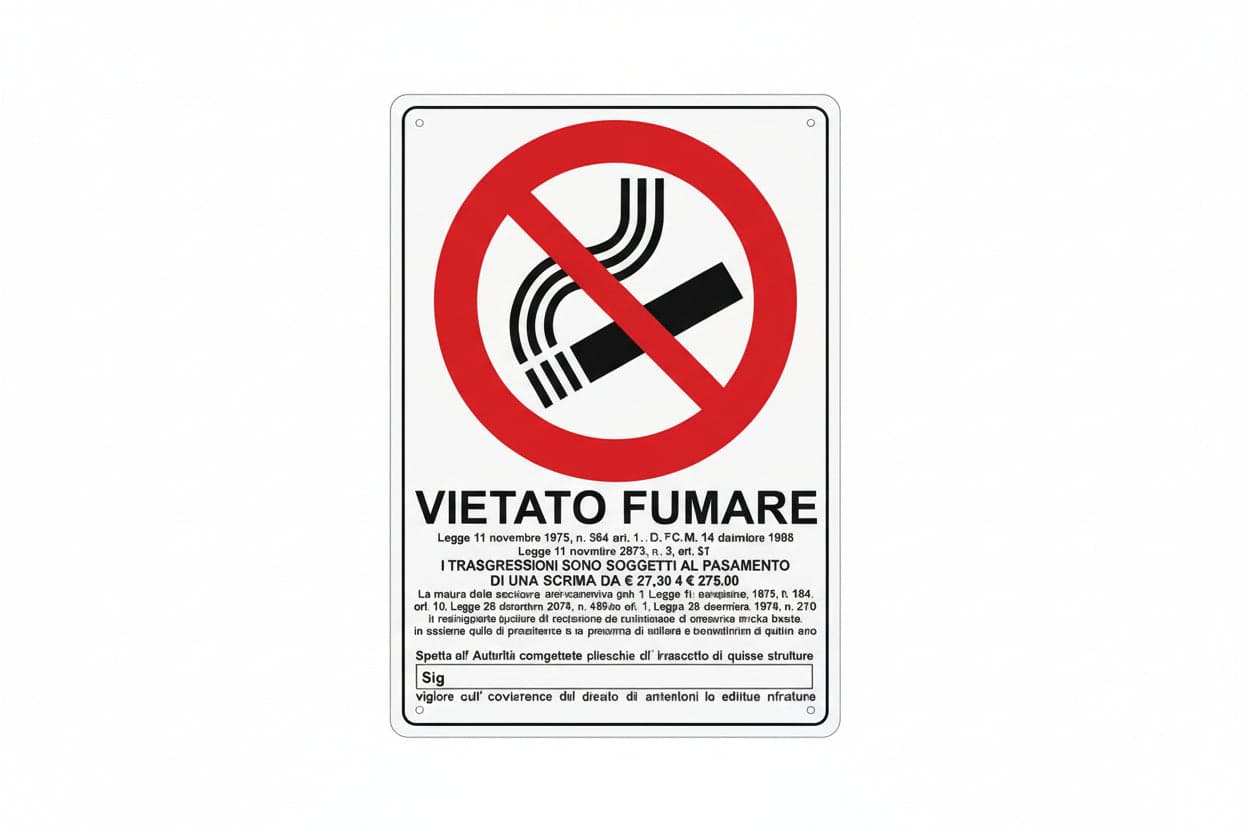 Cartello Vietato Fumare- - Cm.20X30H. - 10 Pezzi in Segnaletica antinfortunistica BricoGo - Marano di Napoli, commercioVirtuoso.it