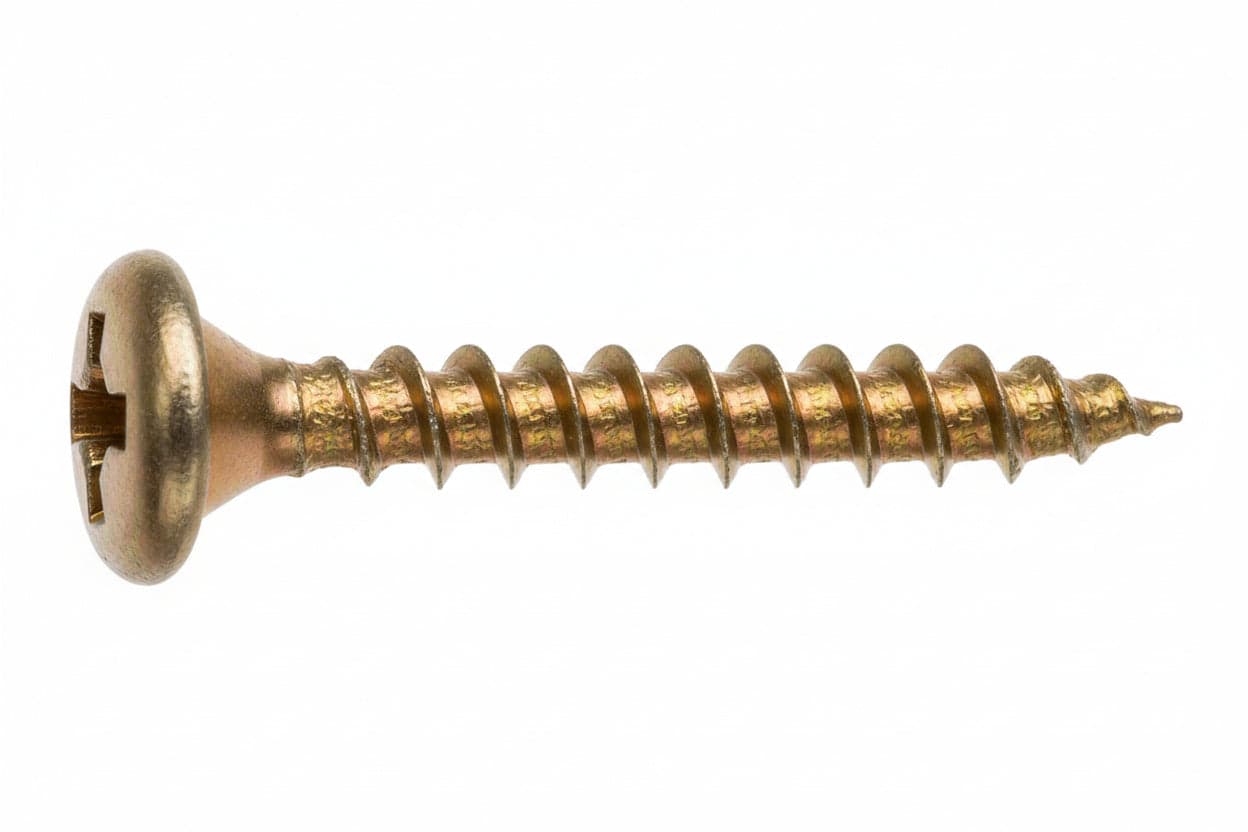 Viti Panel-Vit Testa Svasata Piana Acciaio Ottonato- - Ø Mm.3,5X35 - 500 Pezzi Mustad in Viti di rilegatura BricoGo - Marano di Napoli, commercioVirtuoso.it