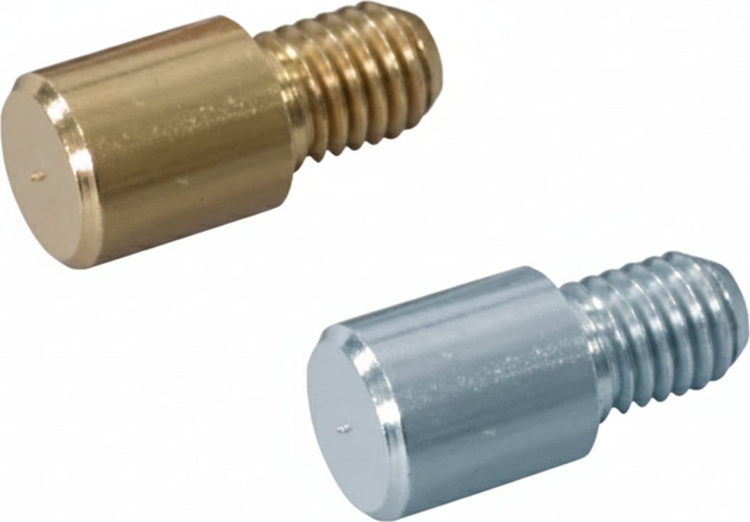 Mensolina Tonda Filettata- - Ø Mm.7 Con Filetto Ø Mm.5 Ma In Ottone Nichelato - 100 Pezzi in Dadi ciechi BricoGo - Marano di Napoli, commercioVirtuoso.it