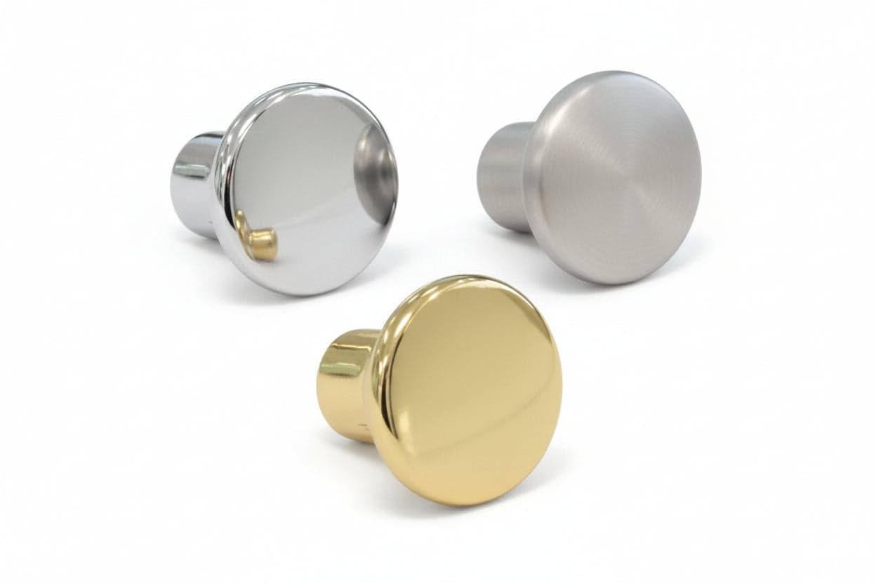 Pomoli Per Mobili Mod.Ga09 In Zama- - Ø Mm.24 Cromo Lucido - 5 Pezzi Metalstyle in Manopole BricoGo - Marano di Napoli, commercioVirtuoso.it