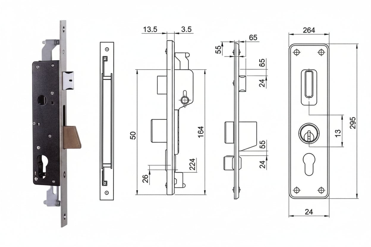 Serratura Triplice Infilare Per Montanti E Pers. C/Quadro E Scr. 783 Mm.30 (783301Ifz) Iseo in Serrature a incastro BricoGo - Marano di Napoli, commercioVirtuoso.it