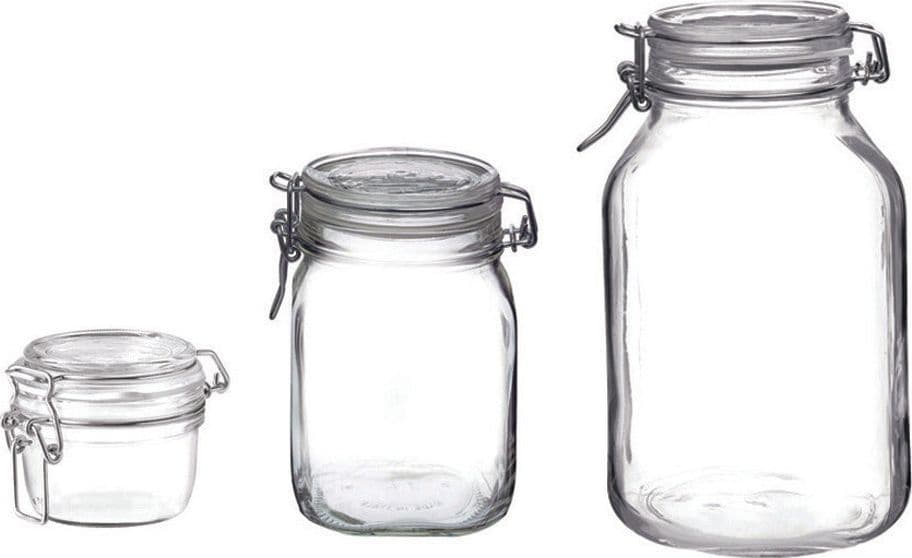 Vaso Vetro Fido Ermetico- - Ø Mm.98 Ml.350 - 6 Pezzi Bormioli in Barattoli BricoGo - Marano di Napoli, commercioVirtuoso.it