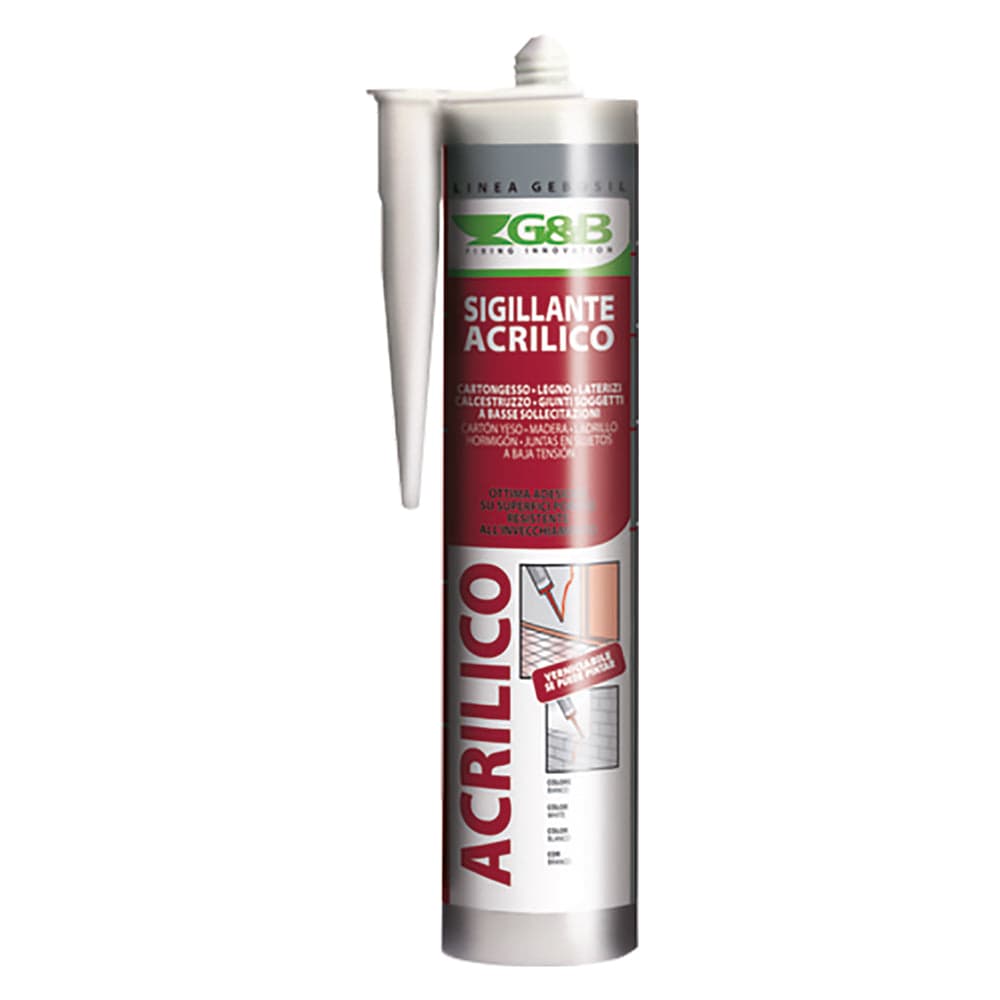 Silicone Acrilico 'Gebosil' Bianco Ml 310- 24 Pezzi - G&B in Silicone BricoGo - Marano di Napoli, commercioVirtuoso.it