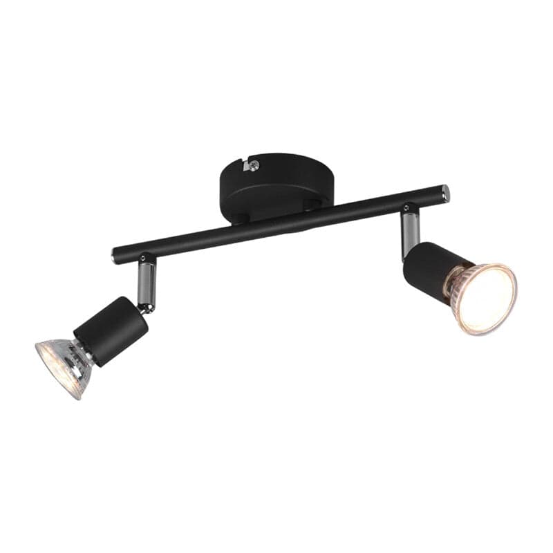 Barra 2 Faretti Paris Gu10 Nero- 1,0 Pz in Faretti da soffitto BricoGo - Marano di Napoli, commercioVirtuoso.it