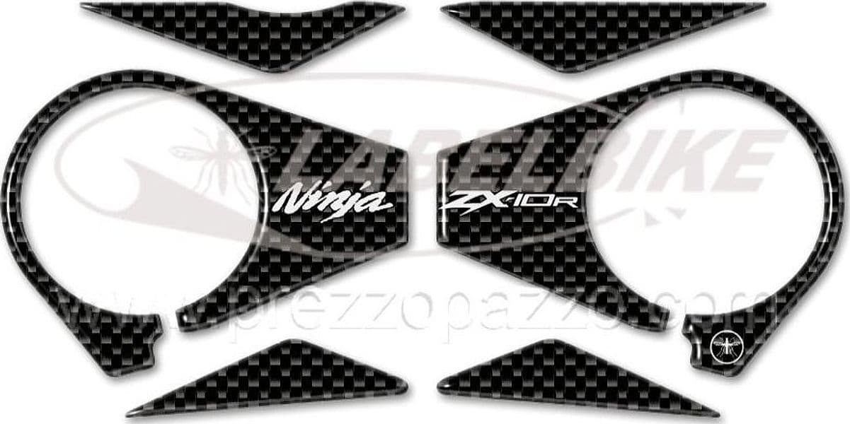 PROTEZIONE gel 3D PIASTRA FORCELLA compatibile MOTO KAWASAKI ZX-10R 2006-2010 in Decalcomanie adesivi e magneti LabelBike - Bibbiano, commercioVirtuoso.it