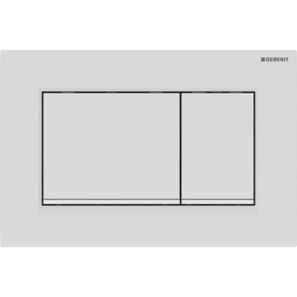 Placca Di Copertura 2 Tasti Sigma 30 Geberit Bianco Opaco Bordo Inf. Bianco in Serbatoi igienici BricoGo - Marano di Napoli, commercioVirtuoso.it