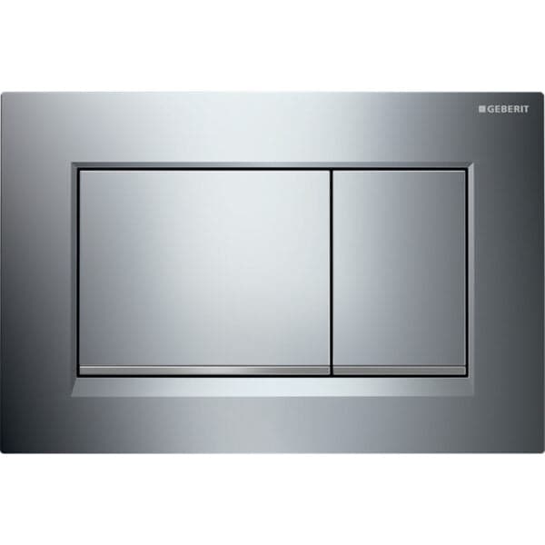 Placca Di Copertura 2 Tasti Sigma 30 Geberit Cromo Lucido Bordo Inf. Satinato in Placche per interruttori BricoGo - Marano di Napoli, commercioVirtuoso.it