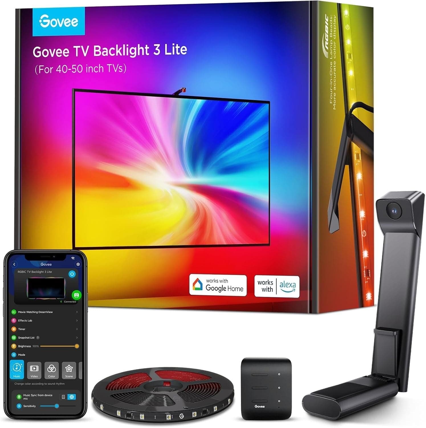 Govee LED TV Retroilluminazione 3 Lite con Correzione Fish-Eye Funzione 40-50 TV in Nastri LED CL Store - Battipaglia, commercioVirtuoso.it