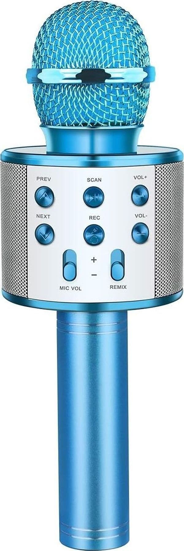 Microfono Bluetooth Karaoke per Bambini lega alluminio colore BLU tecnologia
